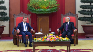 Dmitry Medvedev at a meeting with General Secretary of the Central Committee of the Communist Party of Vietnam Nguyen Phu Trong